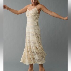 american eagle ruched halter midi dress AE Ruched & Ruffled Halter Maxi Dress
